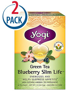 Yogi Herbal Tea Green Slim Life Blueberry 16Tea Bags 1+1요기 그린다이어트차 총 32티백